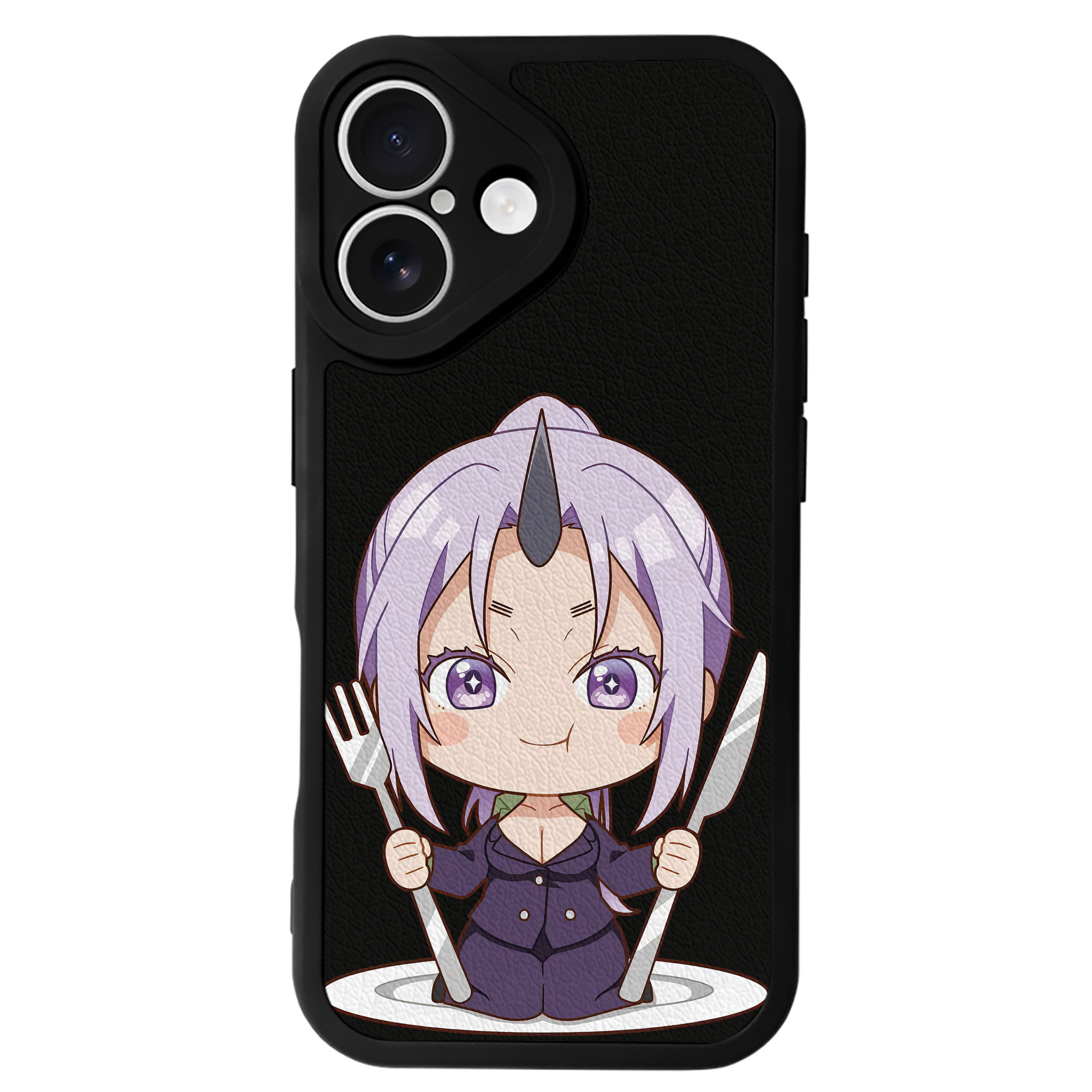 （画像用） 転スラ Regarding Reincarnated to Slime 【iPhone 16シリーズ対応】シリコンスマホケース（レザー調） 材質：シリコン